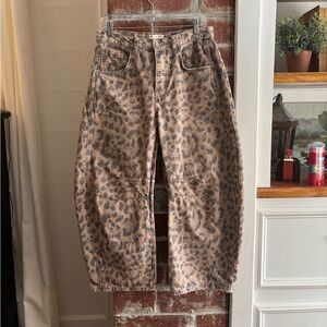We The Free Leopard Barrel Jeans